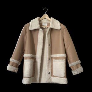 Avec Les Filles Darylane Shearling Jacket – Tan | Size M